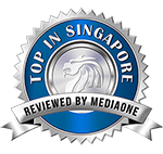 Top in Singapore award badge — reviewed by MediaOne